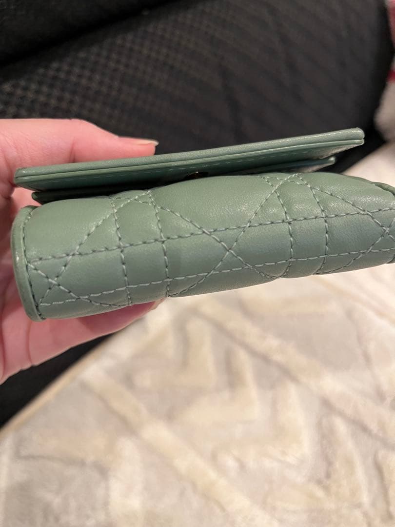 M*a様 レディーディオール　ロータスウォレット　グリーンレザー