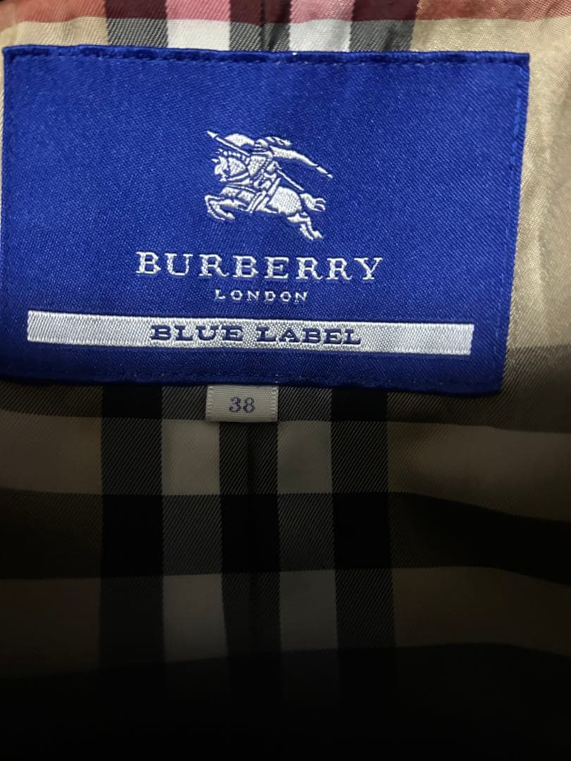 心*音様 Burberry Blue Label ブラックピーコート 38