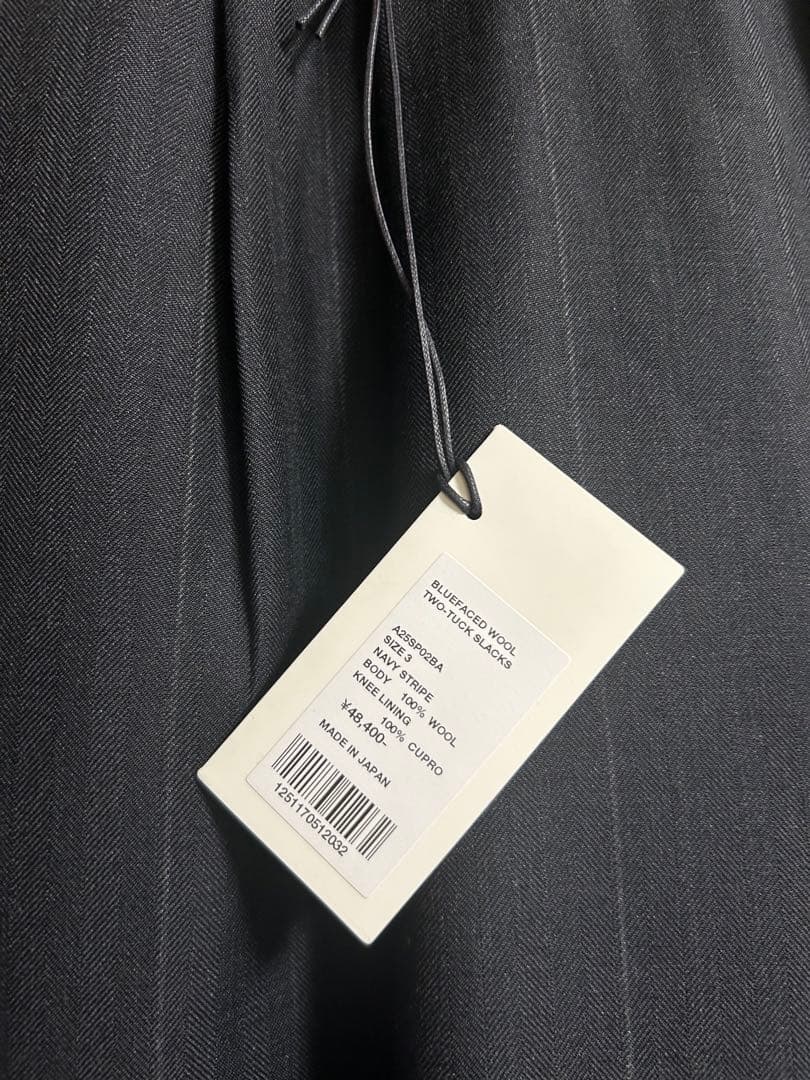 【タグ付き】auralee 25ss BLUEFACED WOOL SLACKS