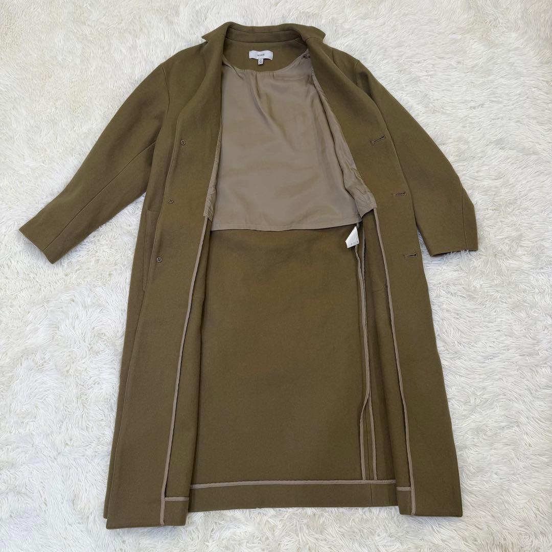 HYKE ウールフランネルショップコート チェスターコート