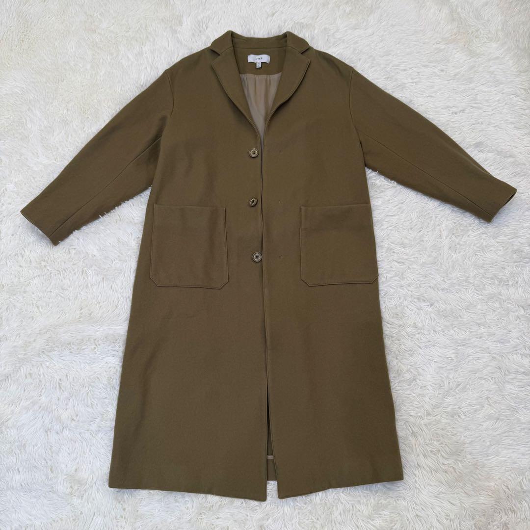 HYKE ウールフランネルショップコート チェスターコート