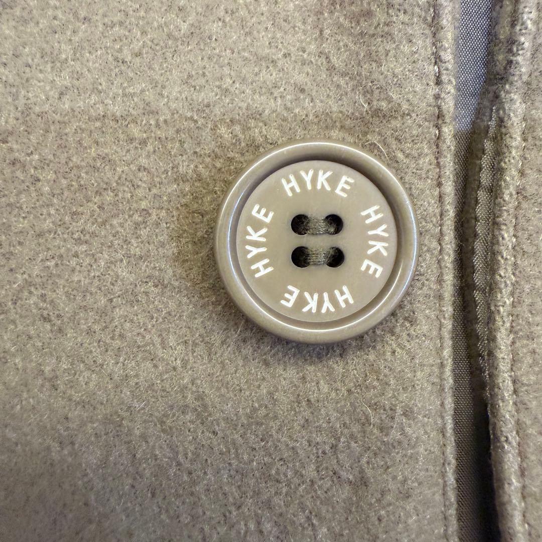 HYKE ウールフランネルショップコート チェスターコート