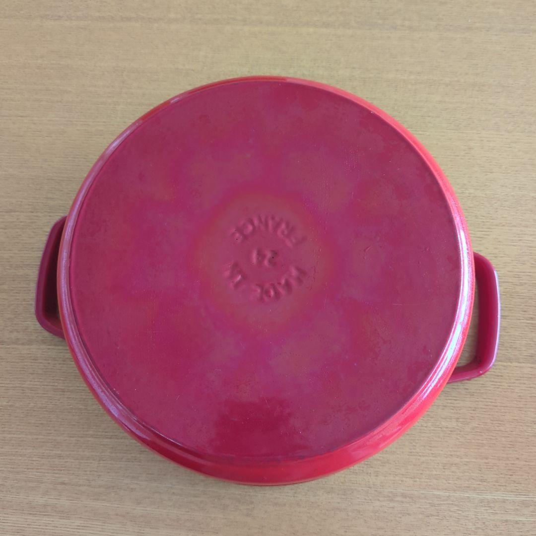 ストウブ鍋 staub ココット ラウンド24cm チェリーレッド