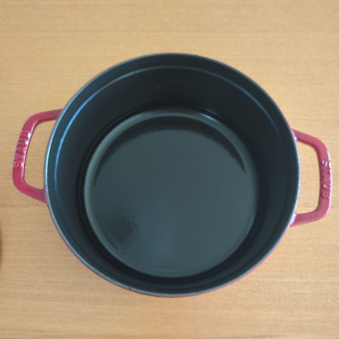 ストウブ鍋 staub ココット ラウンド24cm チェリーレッド
