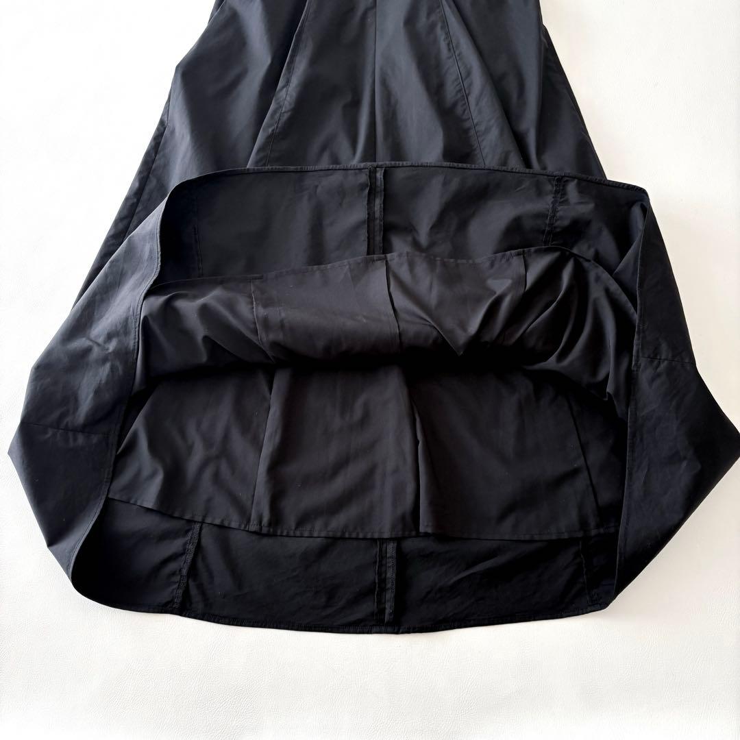 ■美品近年CLANE【定価3万】エンブロイダリーシャツワンピース刺繍マキシ丈黒