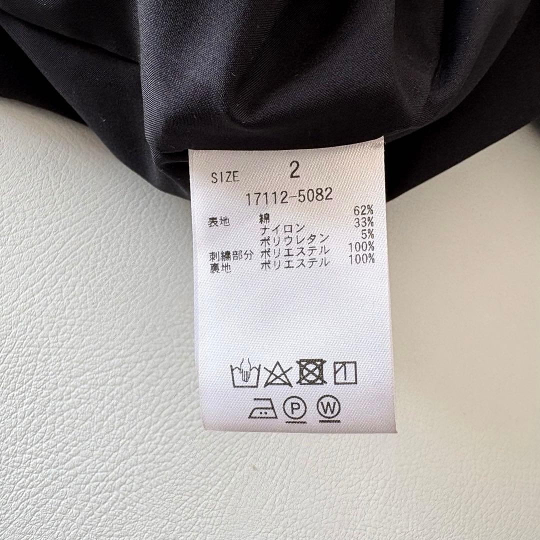 ■美品近年CLANE【定価3万】エンブロイダリーシャツワンピース刺繍マキシ丈黒