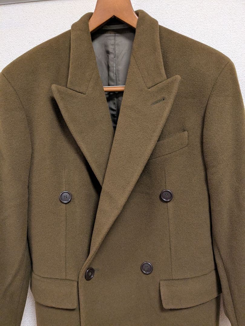 HUGO BOSS ダブルブレストチェスターコート カーキXXL