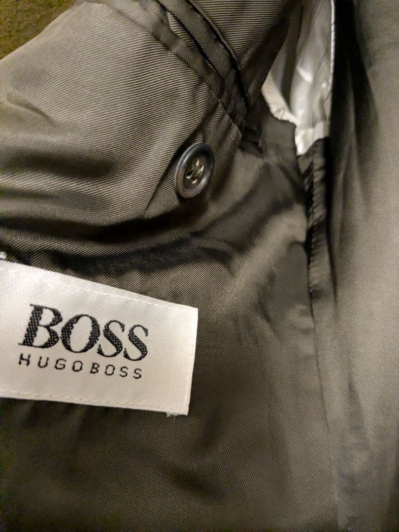 HUGO BOSS ダブルブレストチェスターコート カーキXXL