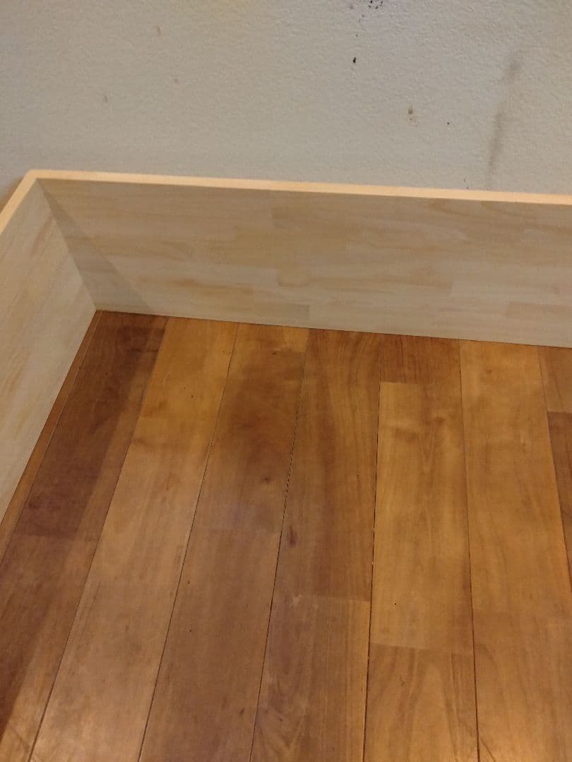 木材　ハンドメイド　コの字　サイドテーブル　机　カウンター　プランター棚シェルフ