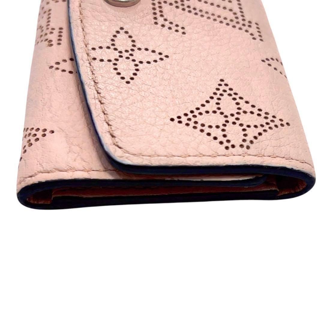 ルイヴィトン キーケース マヒナ ミュルティクレ 4連 革 ピンク M64056