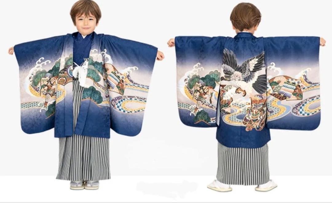 七五三　男の子　5歳　身長小さい子向け　袴　着物　12点セット