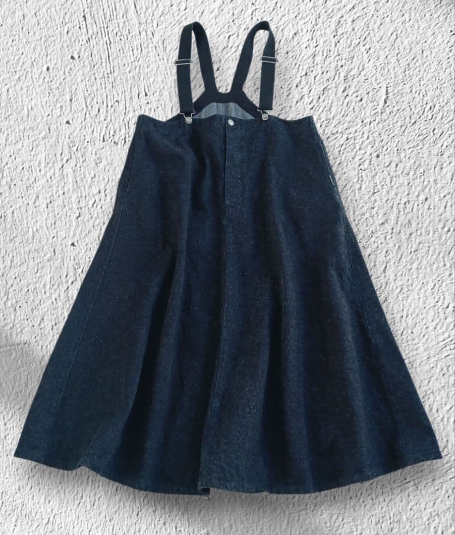 ネストローブ　upcyclelino　デニムジャンパースカート　デッキスカート