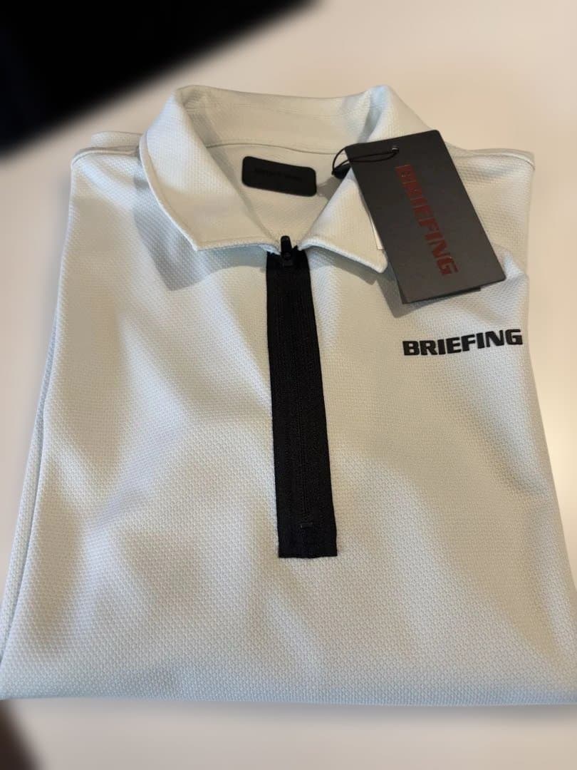 【新品】ブリーフィングレディースサイズL 長袖ZIP SHIRT ホワイト