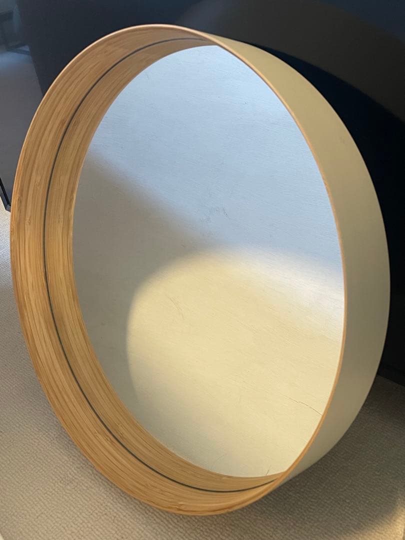 【美品】TEORI テオリ ウォールミラー ZERO壁掛けミラー M 乳白