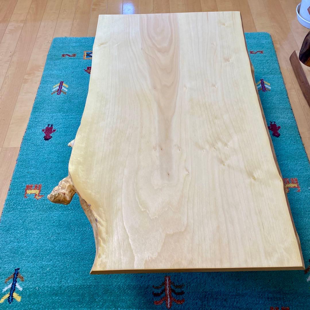 天然木　イチョウ　銀杏　一枚板 テーブル　無垢　102