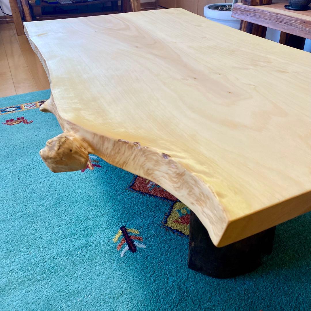 天然木　イチョウ　銀杏　一枚板 テーブル　無垢　102