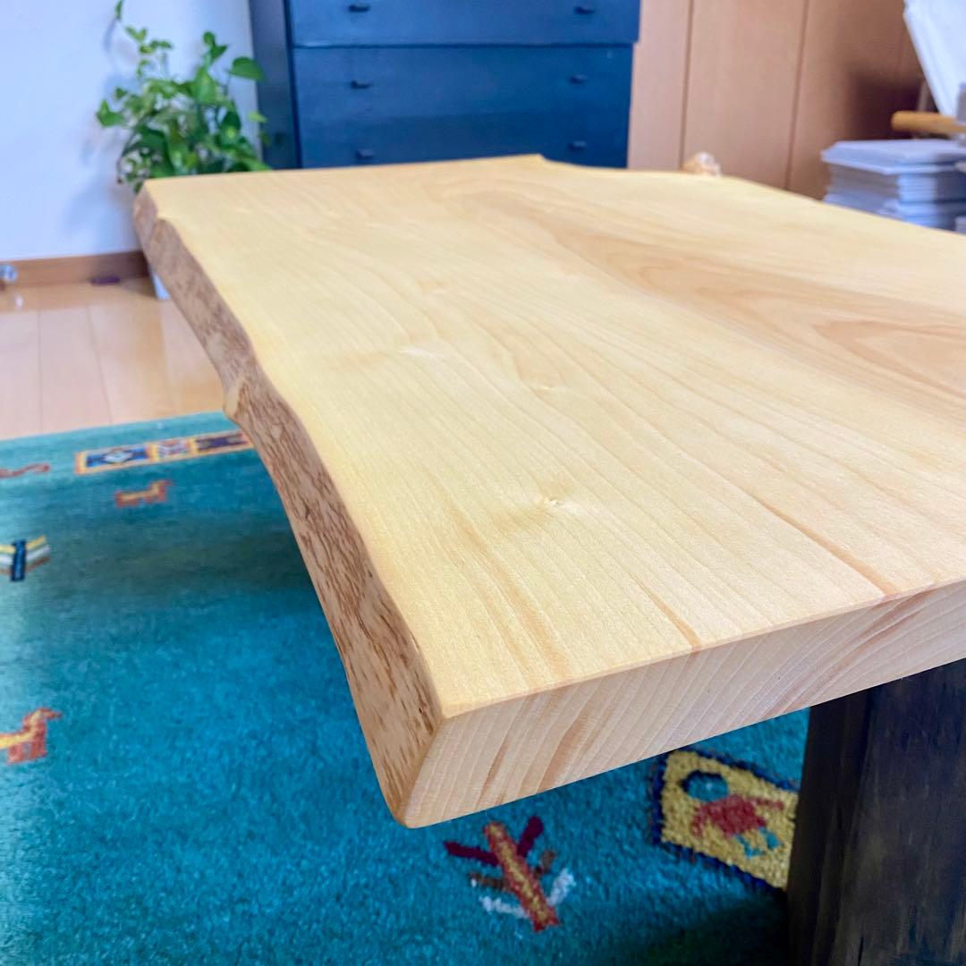 天然木　イチョウ　銀杏　一枚板 テーブル　無垢　102