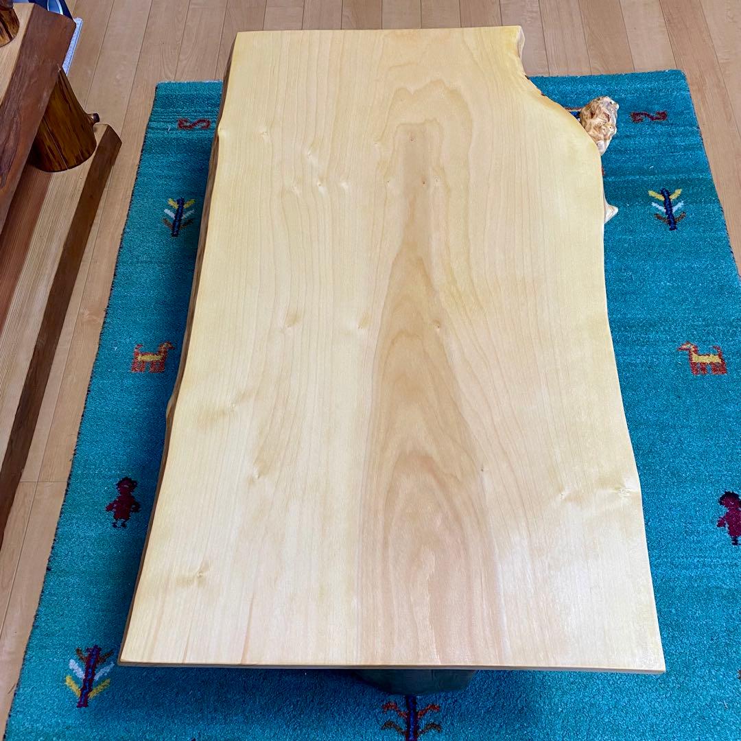 天然木　イチョウ　銀杏　一枚板 テーブル　無垢　102
