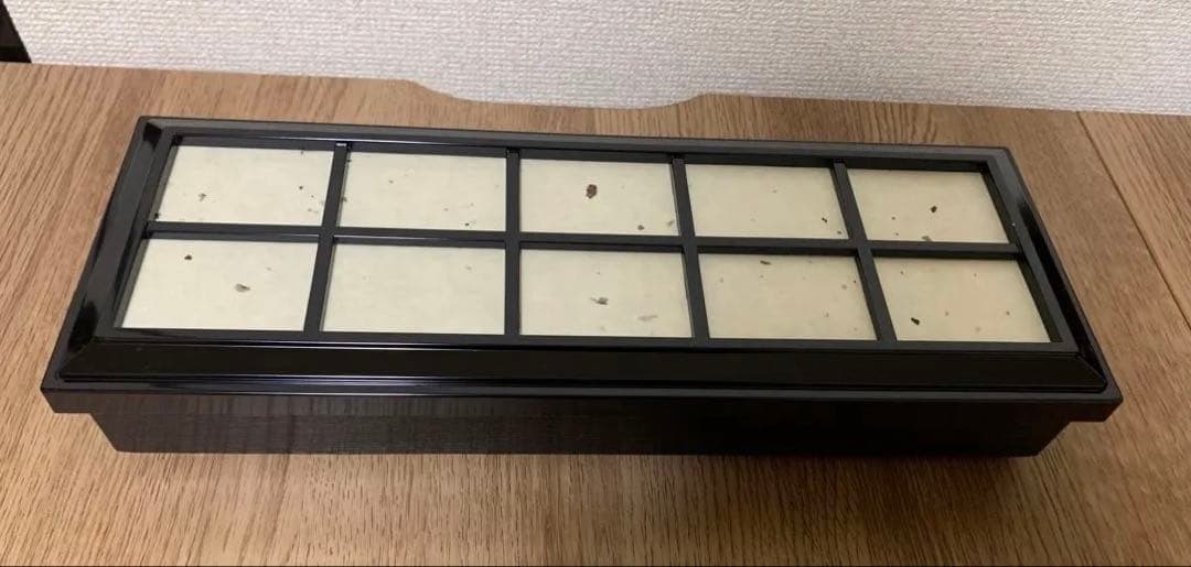 12月15日迄価格　松花堂弁当箱10個セット　大寿弁当黒渕朱　源氏長手未開封品