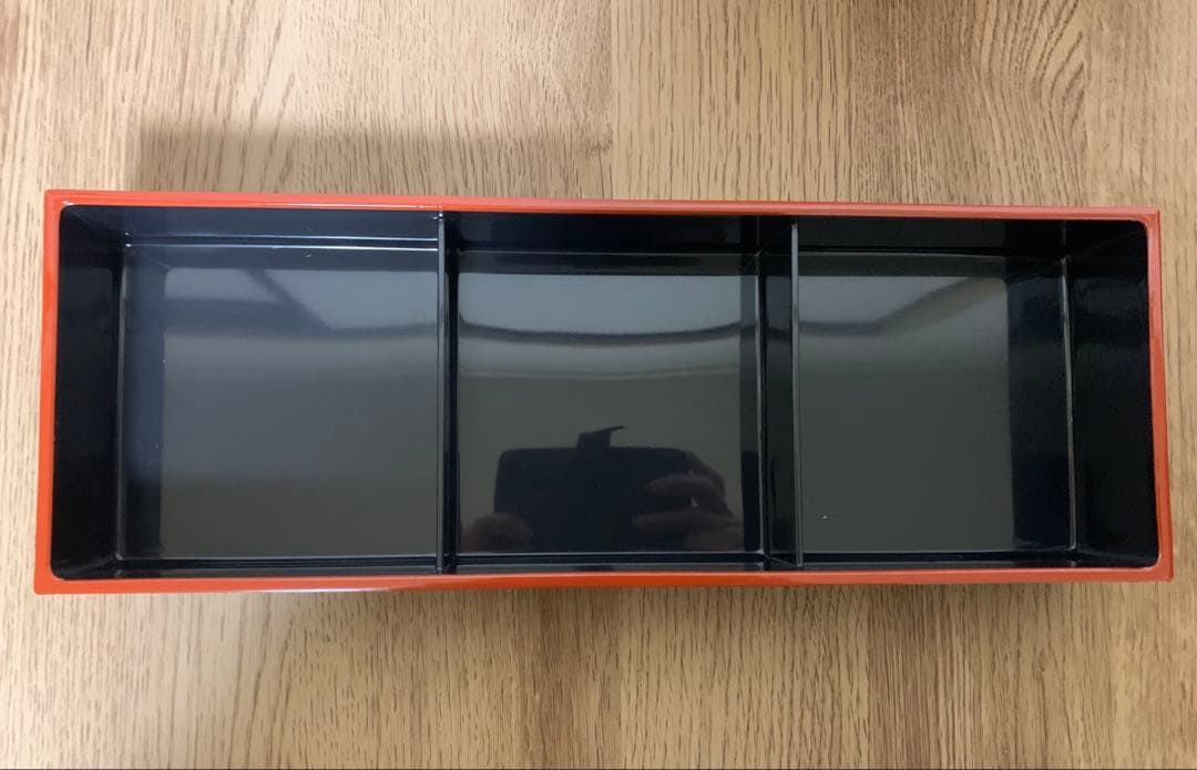 12月15日迄価格　松花堂弁当箱10個セット　大寿弁当黒渕朱　源氏長手未開封品