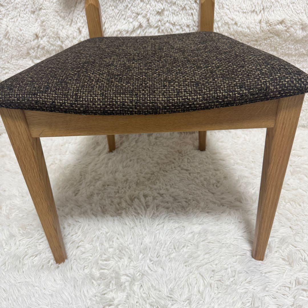 【美品】日進木工　ジャガード織りファブリック　ダイニングチェア　飛騨家具　高山②