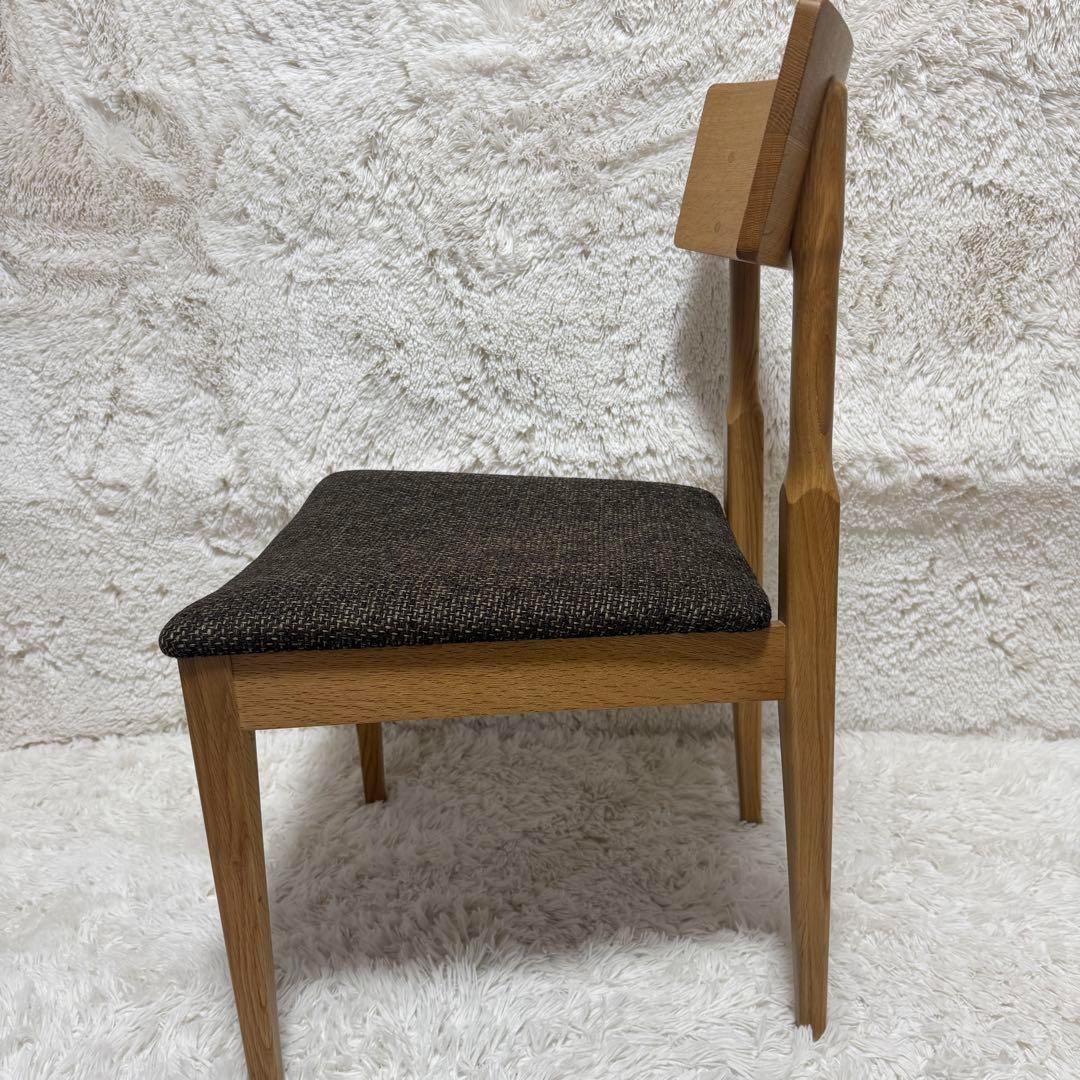 【美品】日進木工　ジャガード織りファブリック　ダイニングチェア　飛騨家具　高山②