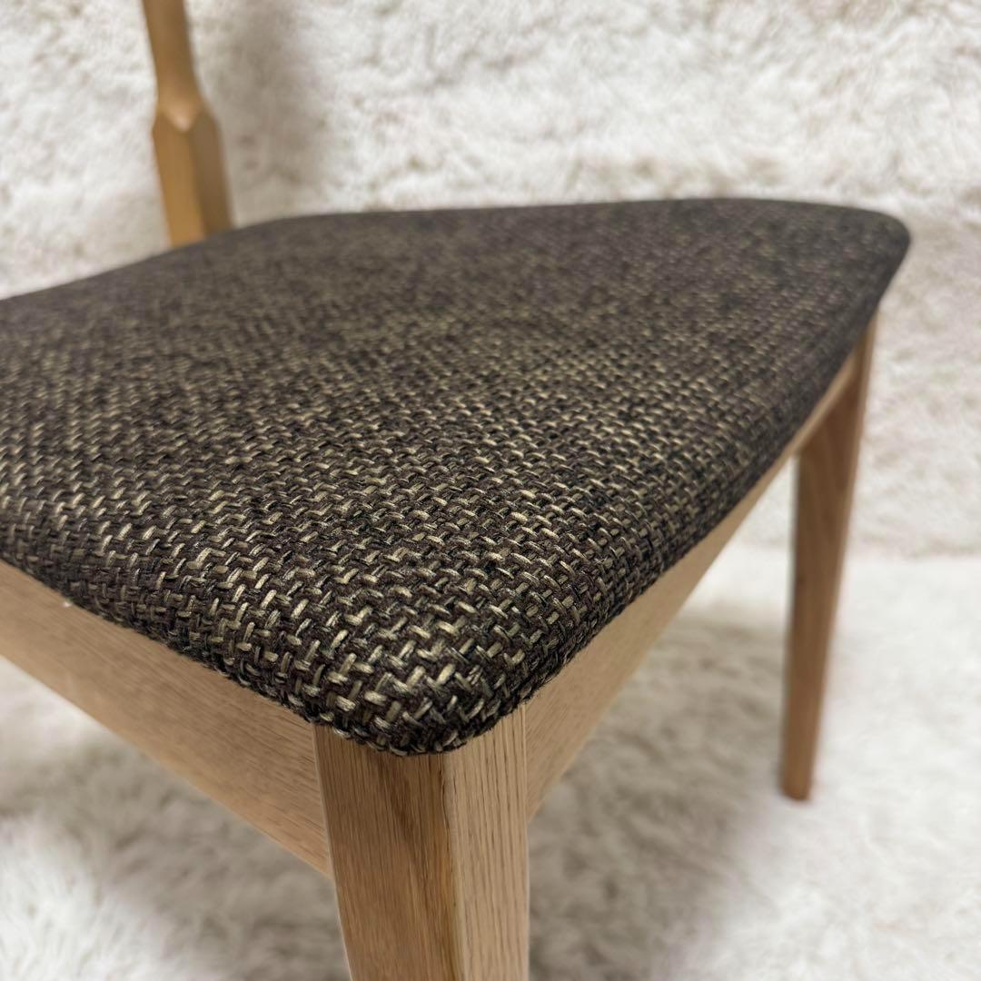 【美品】日進木工　ジャガード織りファブリック　ダイニングチェア　飛騨家具　高山②