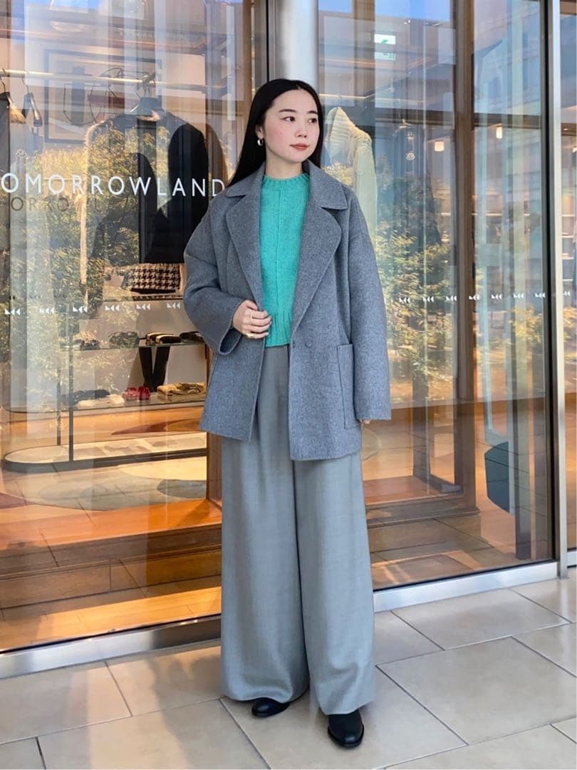 トゥモローランド ボールジィ プレミアムウール オープンカラーショートコート