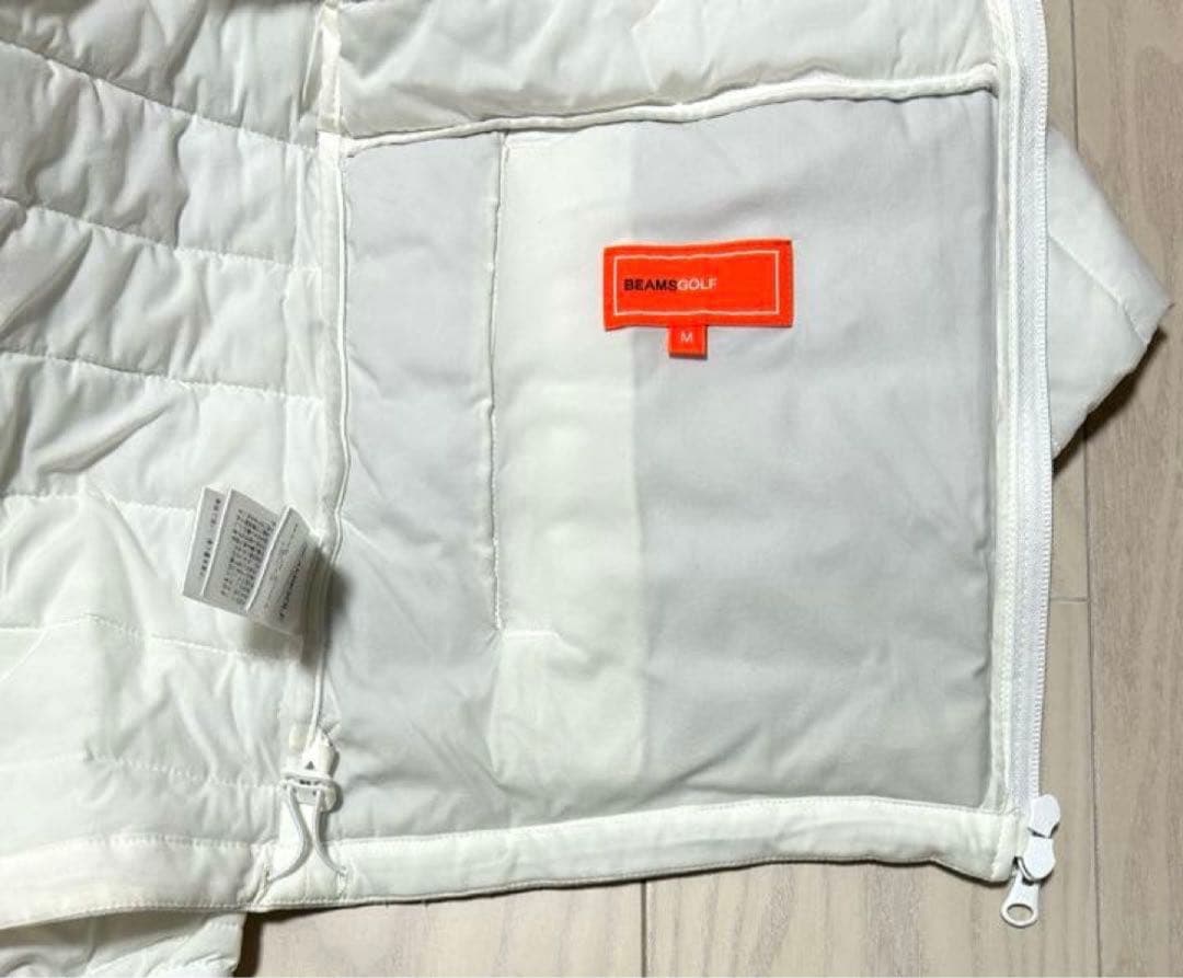 ビームスゴルフ　ホワイト中綿アウター　2way M