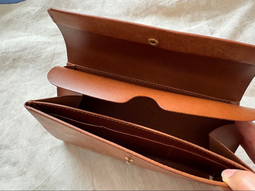 safuji 長財布（ホック）キャメル