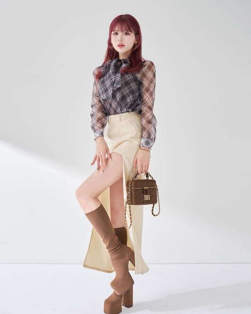 ダーリッチ キルティングスクエアミニバッグ BRN ☆