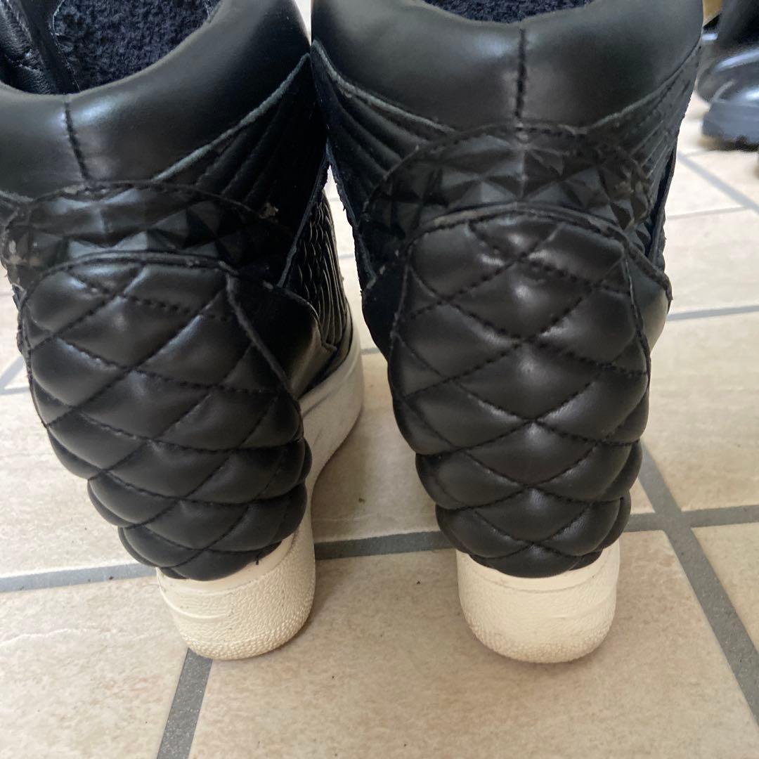 ASH ブラック キルティング ハイカットスニーカー 37 最終価格