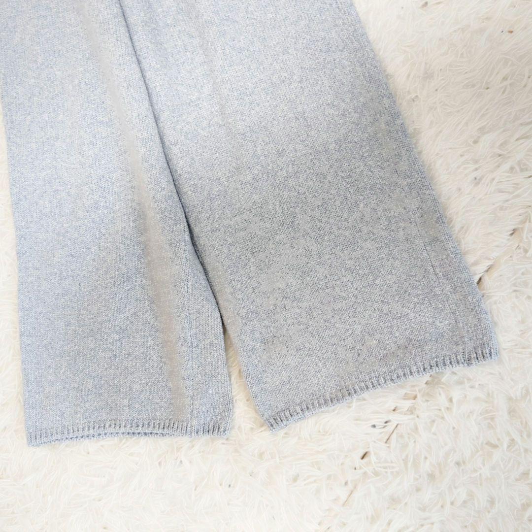 【美品】45R グレー チューブヤーンセーラー　PANTS　コットンニットパンツ