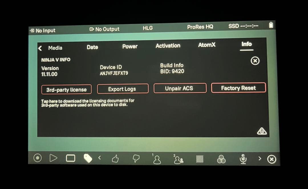 Atomos Ninja V 4K HDR HDMI レコーダー