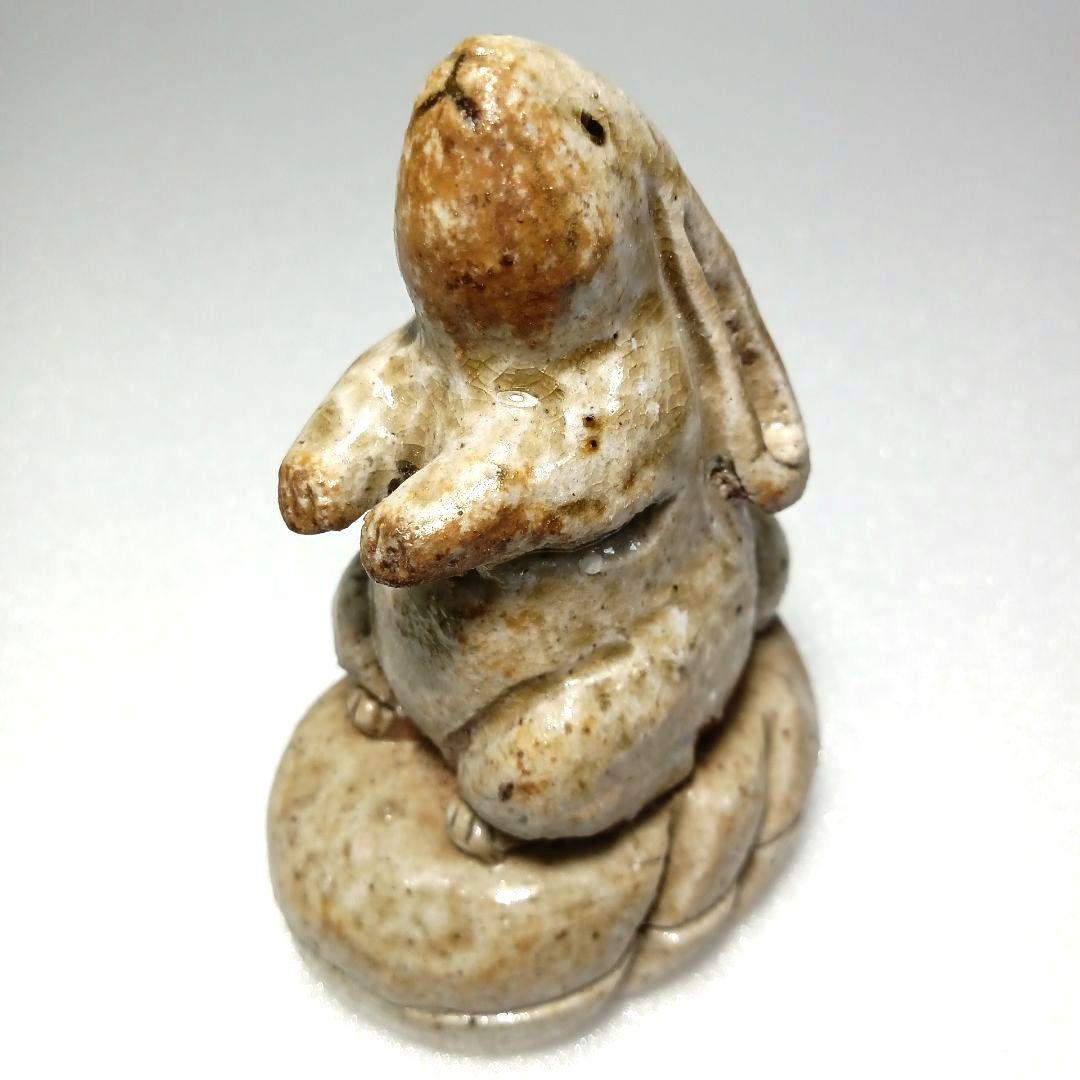 茶道具 香合 (卯) ４代 楽斎 信楽焼