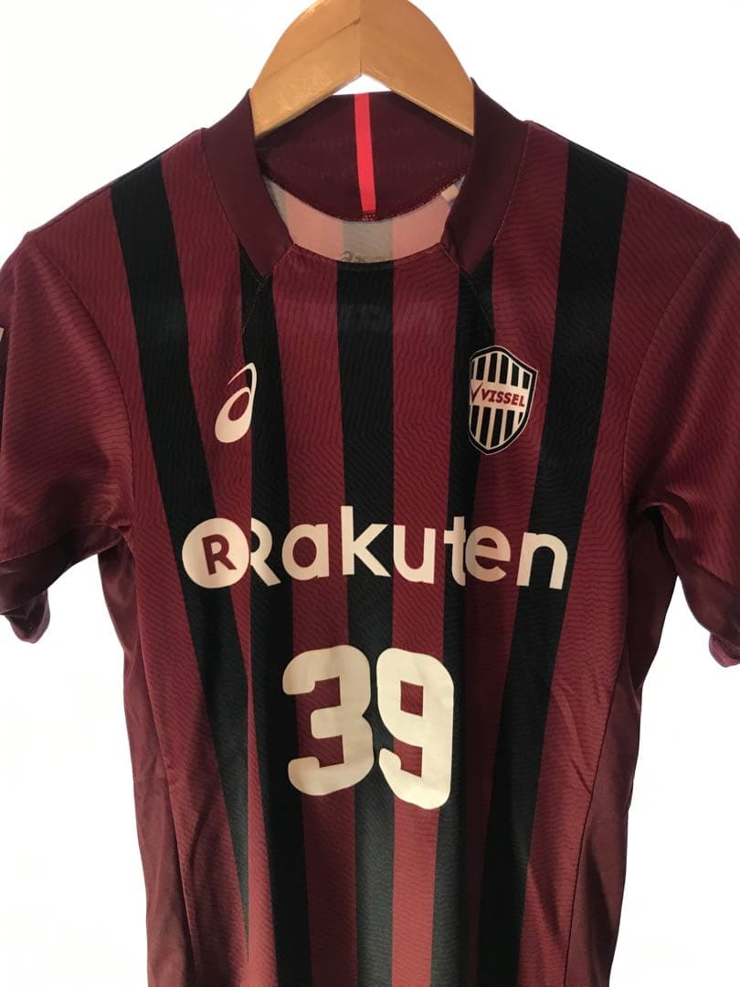 正規品asics ヴィッセル神戸「39」伊野波雅彦 半袖Lサイン入りユニフォーム