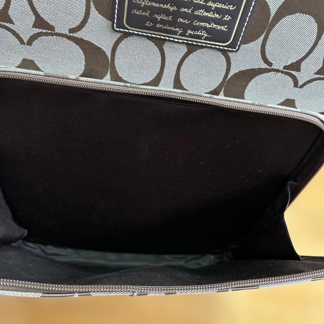 COACH 中型キャリーケース ブラウン/ベージュ／二輪