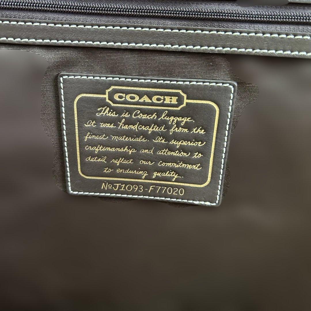 COACH 中型キャリーケース ブラウン/ベージュ／二輪