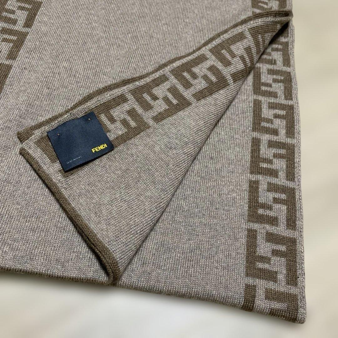 FENDI リバーシブル マフラー ブラウン