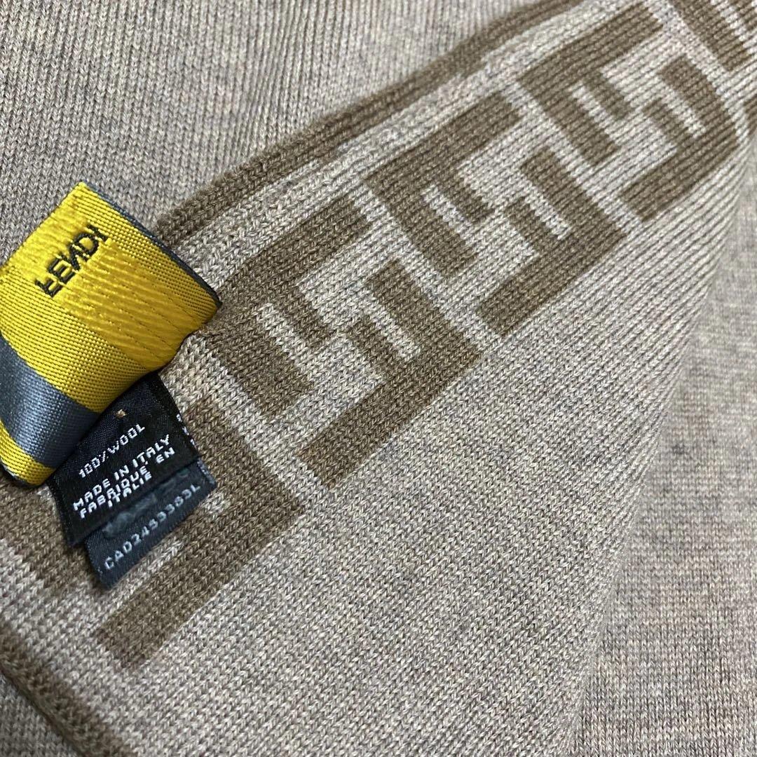 FENDI リバーシブル マフラー ブラウン