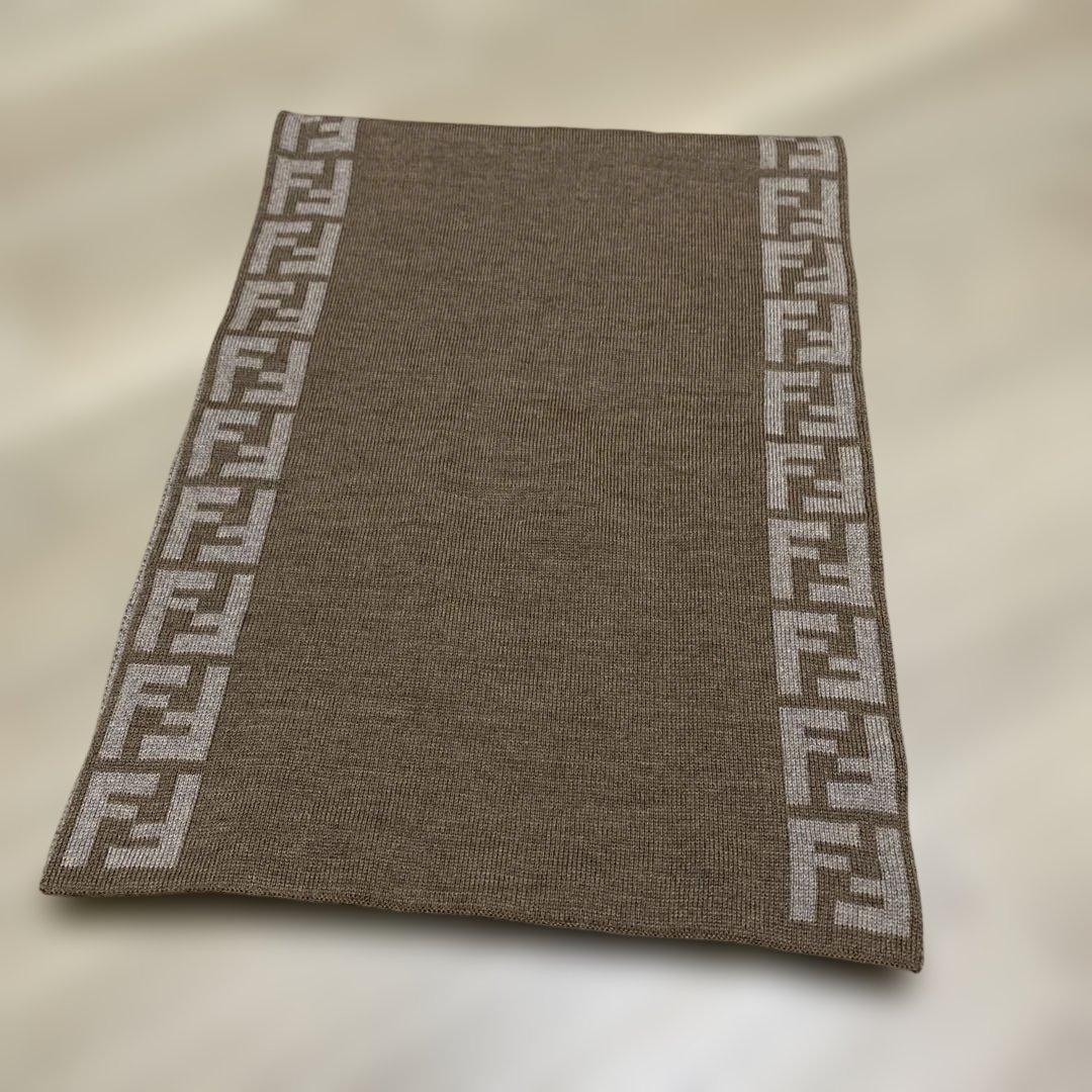 FENDI リバーシブル マフラー ブラウン