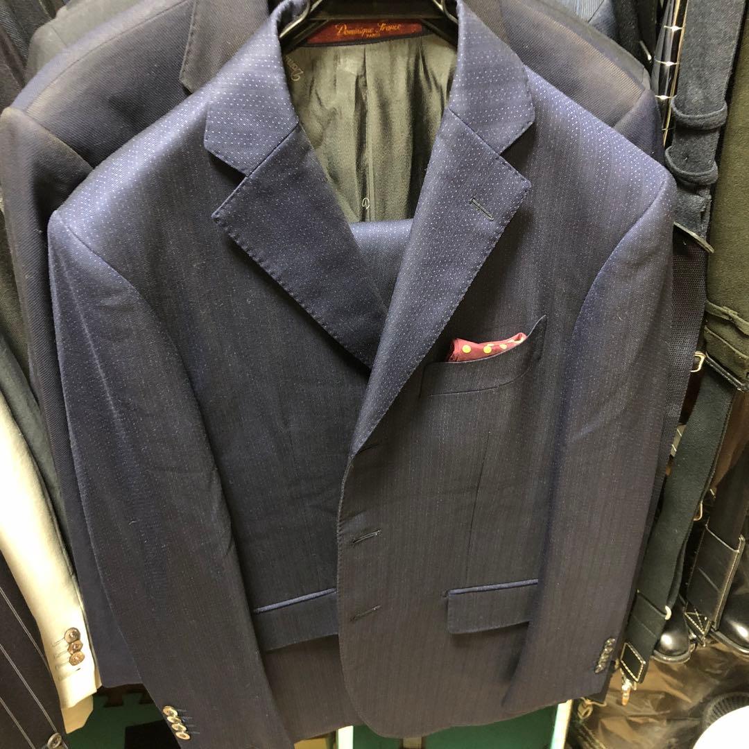 ピースガーデン　Dominique France ネイビー ビジネススーツ