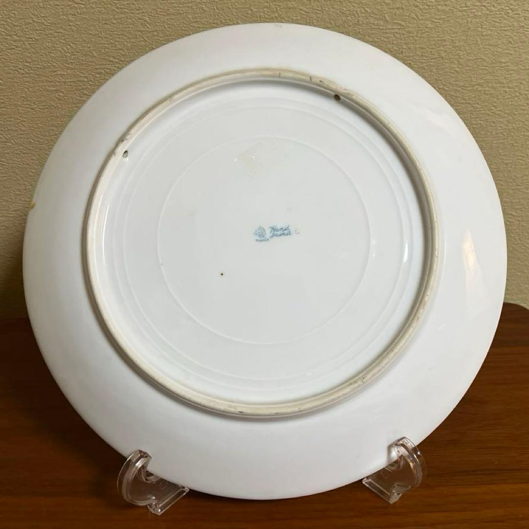 オールドノリタケ　飾り皿 金盛り　風景　メープルリーフ印　里帰り　骨董　明治