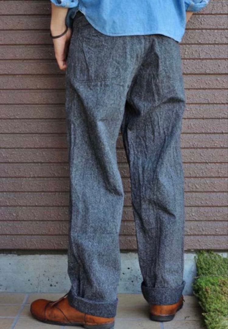 JELADOブラックシャンブレートラウザー　ビンテージ