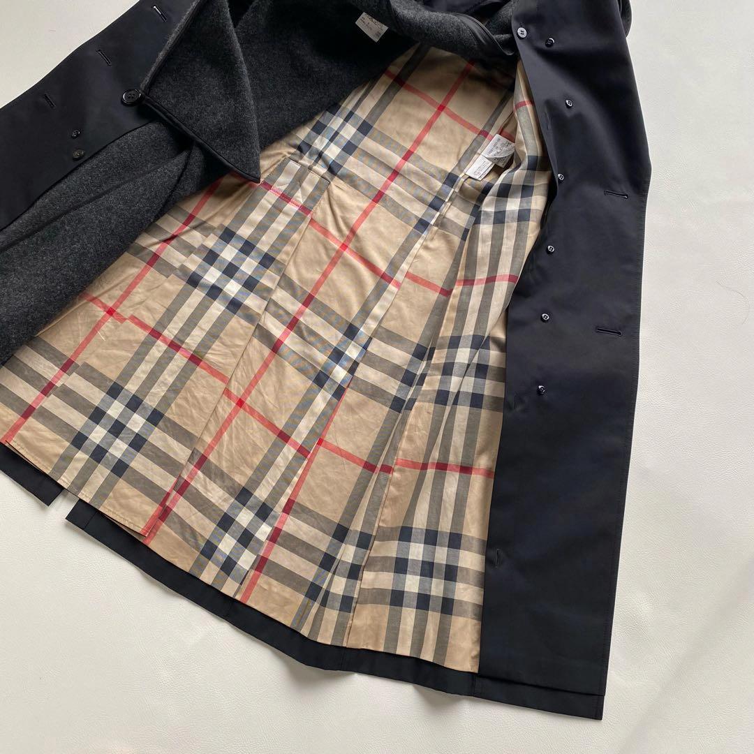 綺麗です】バーバリーロンドン トレンチ 38 メガチェック ファー　ライナー付
