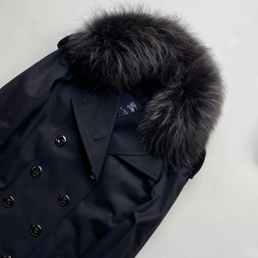 綺麗です】バーバリーロンドン トレンチ 38 メガチェック ファー　ライナー付