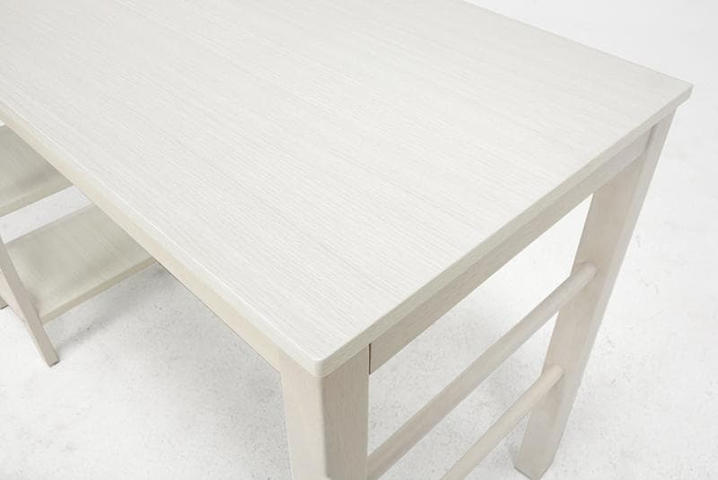 ルリアン　棚付き　ワークデスク　ホワイト　勉強机　収納　幅120