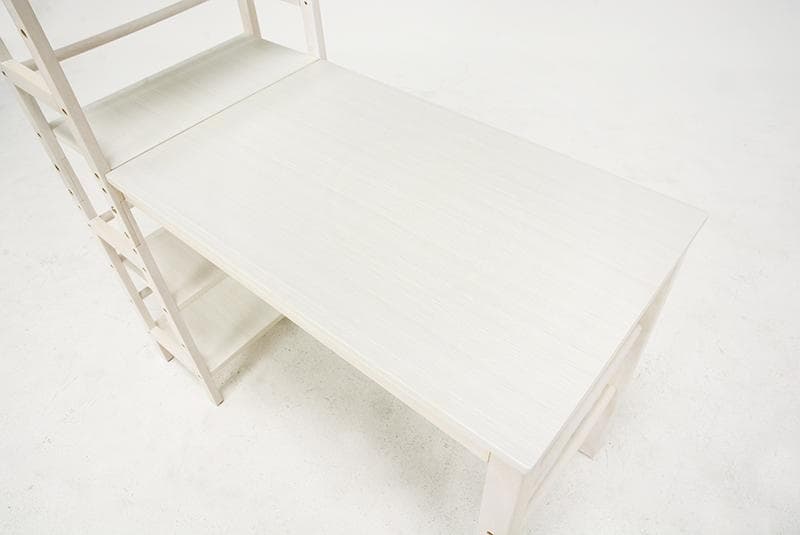 ルリアン　棚付き　ワークデスク　ホワイト　勉強机　収納　幅120