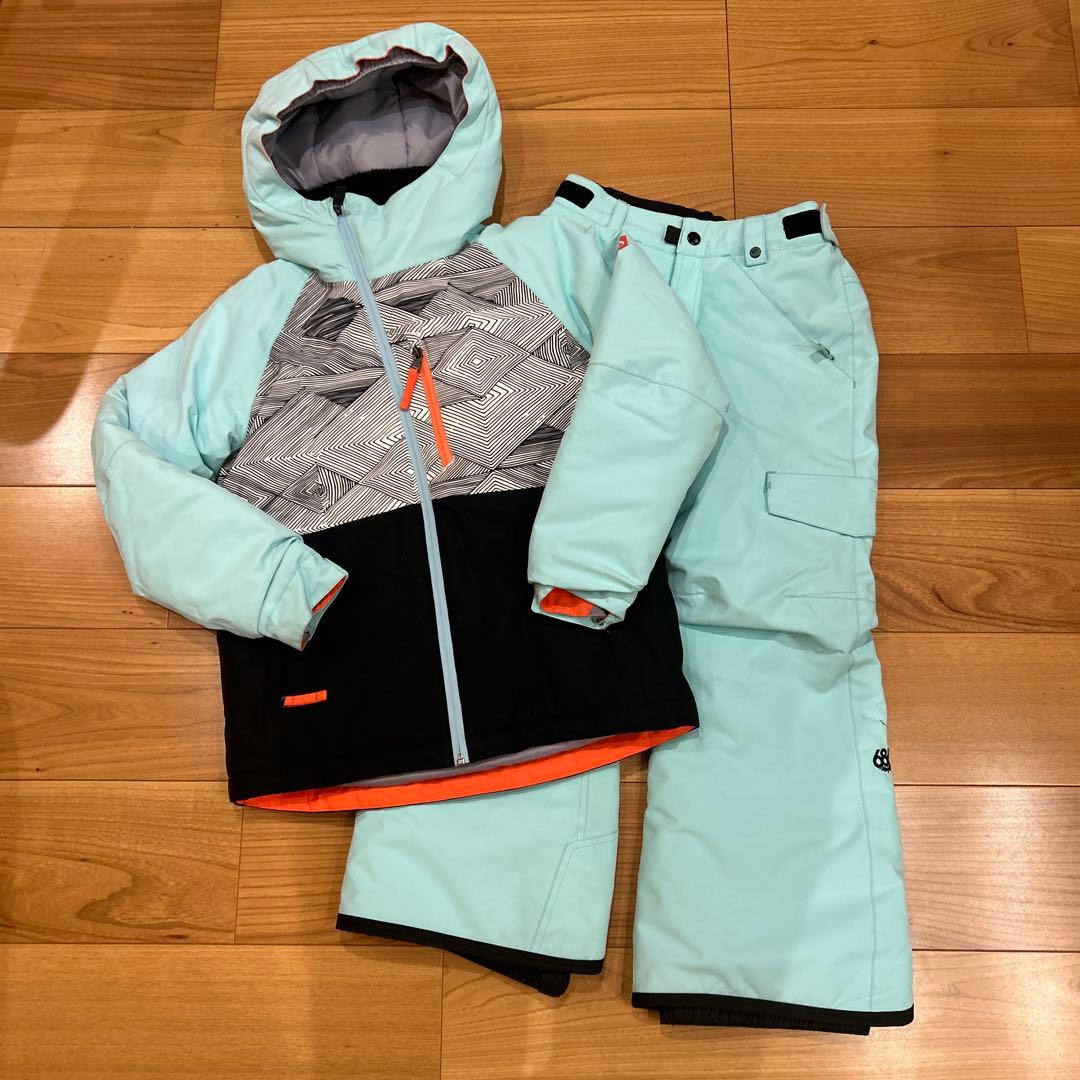 686 キッズ スノーボード ウェア S ミント/ブラック