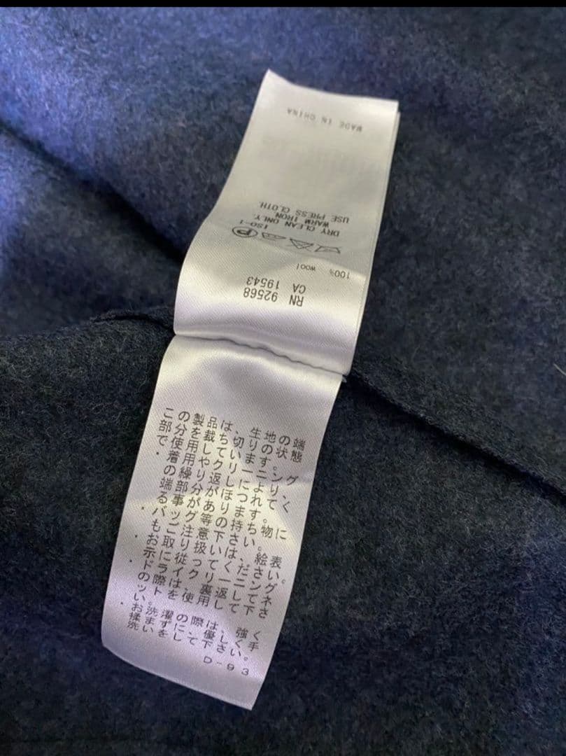 ✨️未使用に近い✨️ ダークグレー ジレ　ノースリーブジャケットウール100%